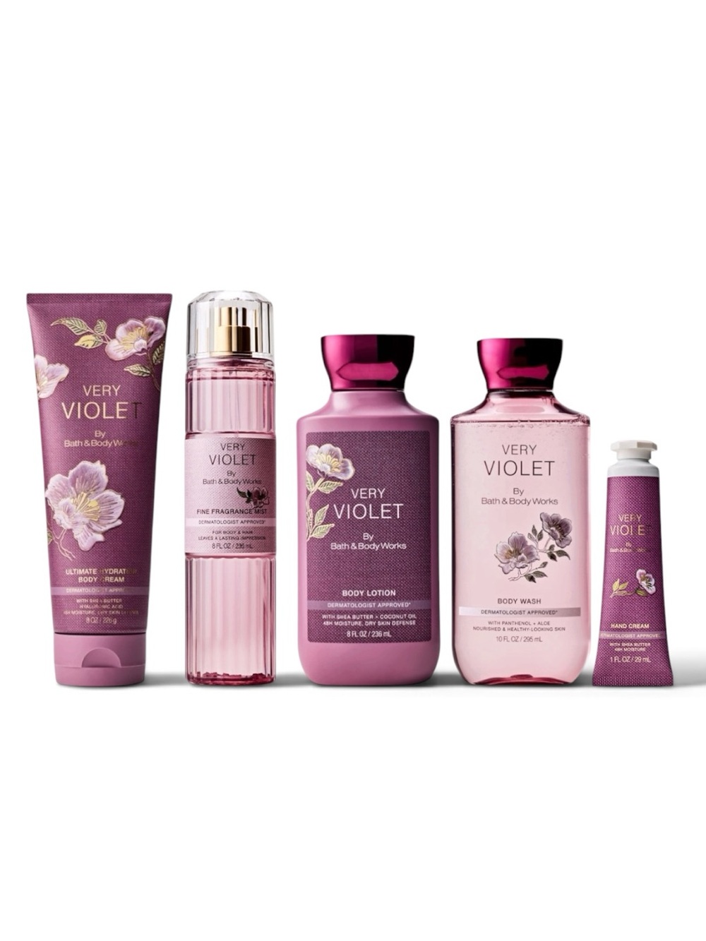 NEW! 5-Pc Bath & Body Works VERY VIOLENT Body Care Set Bundle